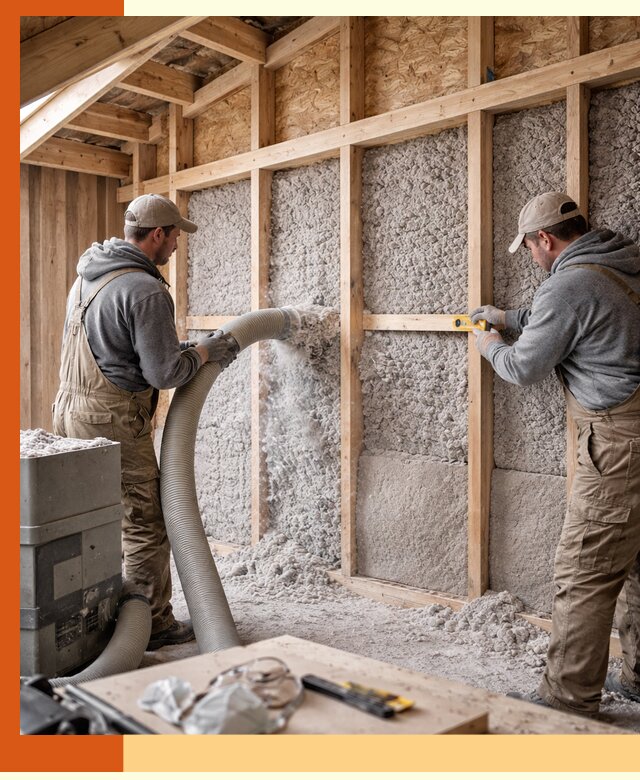Утепление эковатой стен, потолков и перекрытий в Минеральных Воде